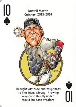 2020 Hero Decks Pittsburgh Pirates Baseball Heroes Playing Cards #10♠ Russell Martin Front