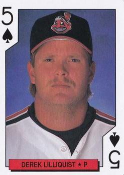 1992 Kahn's Cleveland Indians Playing Cards #5♠ Derek Lilliquist Front