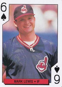 1992 Kahn's Cleveland Indians Playing Cards #6♠ Mark Lewis Front