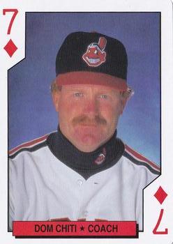1992 Kahn's Cleveland Indians Playing Cards #7♦ Dom Chiti Front
