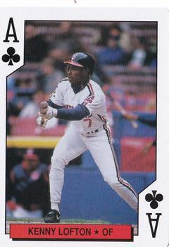1992 Kahn's Cleveland Indians Playing Cards #A♣ Kenny Lofton Front