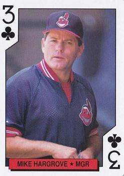 1992 Kahn's Cleveland Indians Playing Cards #3♣ Mike Hargrove Front
