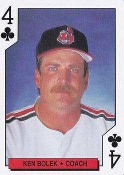 1992 Kahn's Cleveland Indians Playing Cards #4♣ Ken Bolek Front
