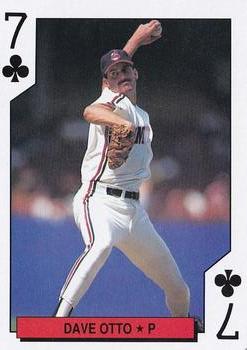 1992 Kahn's Cleveland Indians Playing Cards #7♣ Dave Otto Front