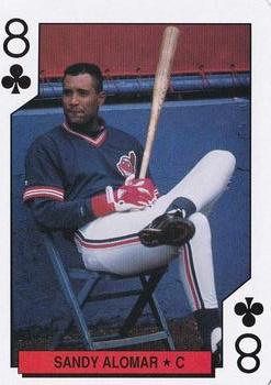 1992 Kahn's Cleveland Indians Playing Cards #8♣ Sandy Alomar Jr. Front