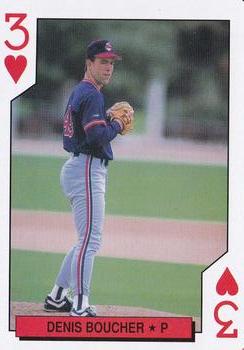 1992 Kahn's Cleveland Indians Playing Cards #3♥ Denis Boucher Front