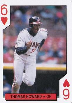 1992 Kahn's Cleveland Indians Playing Cards #6♥ Thomas Howard Front