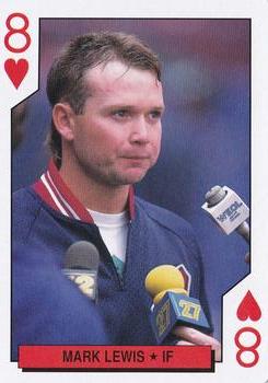 1992 Kahn's Cleveland Indians Playing Cards #8♥ Mark Lewis Front
