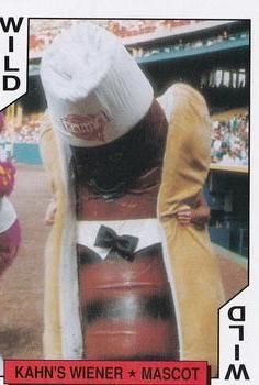 1992 Kahn's Cleveland Indians Playing Cards #WILD Kahn's Wiener Front