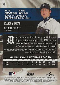 2021 Stadium Club #82 Casey Mize Back