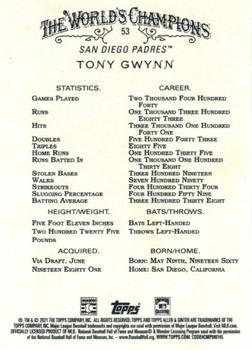 2021 Topps Allen & Ginter #53 Tony Gwynn Back