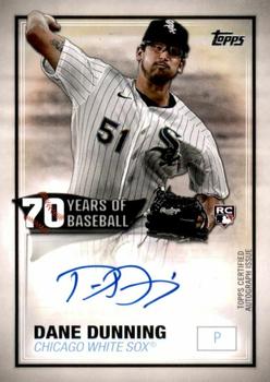 2021 Topps - 70 Years of Baseball Autographs #70YA-DD Dane Dunning Front