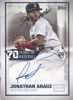 2021 Topps - 70 Years of Baseball Autographs #70YA-JAR Jonathan Arauz Front