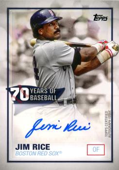 2021 Topps - 70 Years of Baseball Autographs #70YA-JR Jim Rice Front