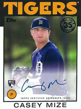 2021 Topps - 1986 Topps Baseball 35th Anniversary Autographs #86A-CM Casey Mize Front