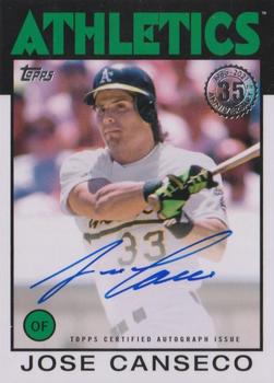 2021 Topps - 1986 Topps Baseball 35th Anniversary Autographs #86A-JC Jose Canseco Front