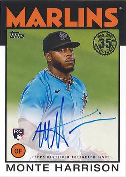 2021 Topps - 1986 Topps Baseball 35th Anniversary Autographs #86A-MH Monte Harrison Front