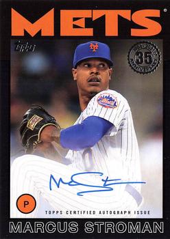 2021 Topps - 1986 Topps Baseball 35th Anniversary Autographs Black #86A-MST Marcus Stroman Front