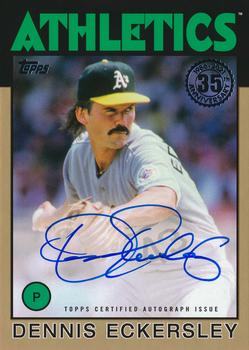 2021 Topps - 1986 Topps Baseball 35th Anniversary Autographs Gold #86A-DE Dennis Eckersley Front