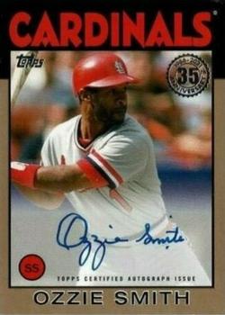 2021 Topps - 1986 Topps Baseball 35th Anniversary Autographs Gold #86A-OS Ozzie Smith Front