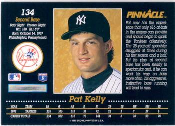 1993 Pinnacle #134 Pat Kelly Back