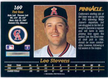 1993 Pinnacle #169 Lee Stevens Back