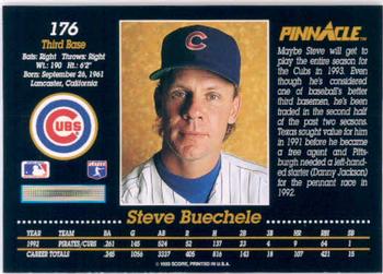 1993 Pinnacle #176 Steve Buechele Back