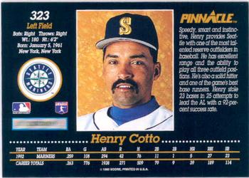 1993 Pinnacle #323 Henry Cotto Back