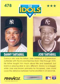 1993 Pinnacle #478 Danny Tartabull / Jose Tartabull Back