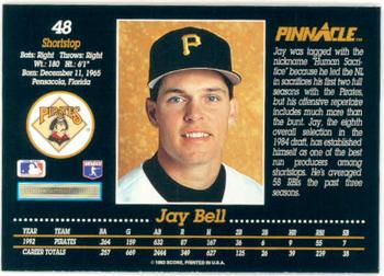 1993 Pinnacle #48 Jay Bell Back
