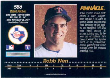 1993 Pinnacle #586 Robb Nen Back