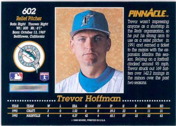 1993 Pinnacle #602 Trevor Hoffman Back