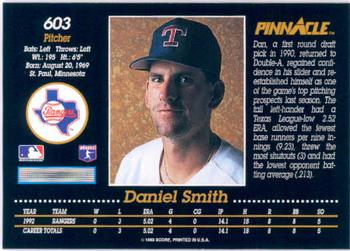 1993 Pinnacle #603 Daniel Smith Back