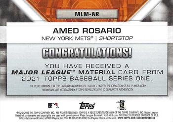 2021 Topps - Major League Material Relics (Series One) #MLM-AR Amed Rosario Back