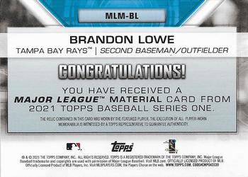 2021 Topps - Major League Material Relics (Series One) #MLM-BL Brandon Lowe Back