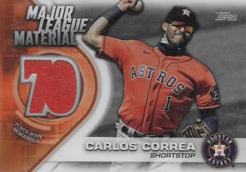 2021 Topps - Major League Material Relics (Series One) #MLM-CC Carlos Correa Front