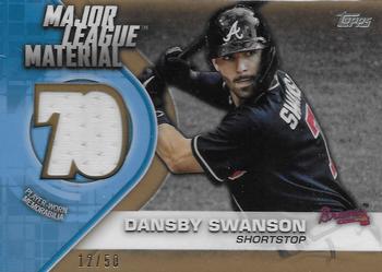 2021 Topps - Major League Material Relics Gold (Series One) #MLM-DS Dansby Swanson Front