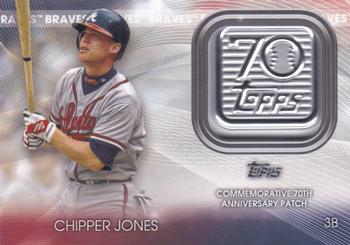 2021 Topps - 70th Anniversary Logo Patch (Series 1) #70LP-CJ Chipper Jones Front