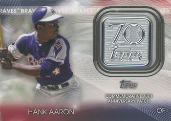 2021 Topps - 70th Anniversary Logo Patch (Series 1) #70LP-HA Hank Aaron Front