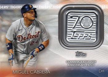 2021 Topps - 70th Anniversary Logo Patch (Series 1) #70LP-MC Miguel Cabrera Front