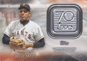 2021 Topps - 70th Anniversary Logo Patch (Series 1) #70LP-WM Willie Mays Front