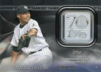 2021 Topps - 70th Anniversary Logo Patch Black (Series 1) #70LP-MR Mariano Rivera Front