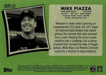 2021 Topps - 70 Years of Topps Baseball (Series 1) #70YT-21 Mike Piazza Back