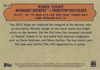 2021 Topps - 70 Years of Topps Baseball (Series 1) #70YT-22 Robin Yount Back