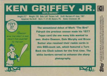 2021 Topps - 70 Years of Topps Baseball (Series 1) #70YT-27 Ken Griffey Jr. Back