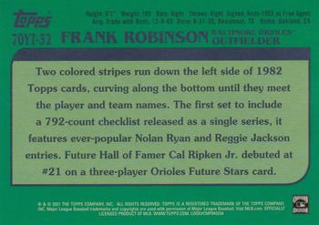 2021 Topps - 70 Years of Topps Baseball (Series 1) #70YT-32 Frank Robinson Back