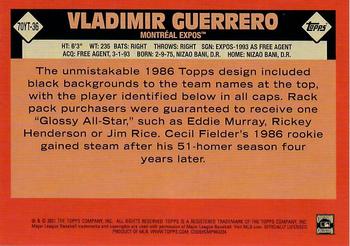 2021 Topps - 70 Years of Topps Baseball (Series 1) #70YT-36 Vladimir Guerrero Back
