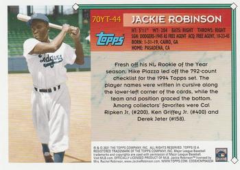 2021 Topps - 70 Years of Topps Baseball (Series 1) #70YT-44 Jackie Robinson Back