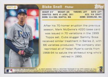 2021 Topps - 70 Years of Topps Baseball (Series 1) #70YT-49 Blake Snell Back