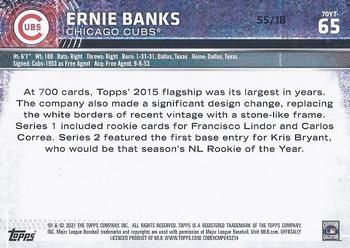 2021 Topps - 70 Years of Topps Baseball (Series 1) #70YT-65 Ernie Banks Back